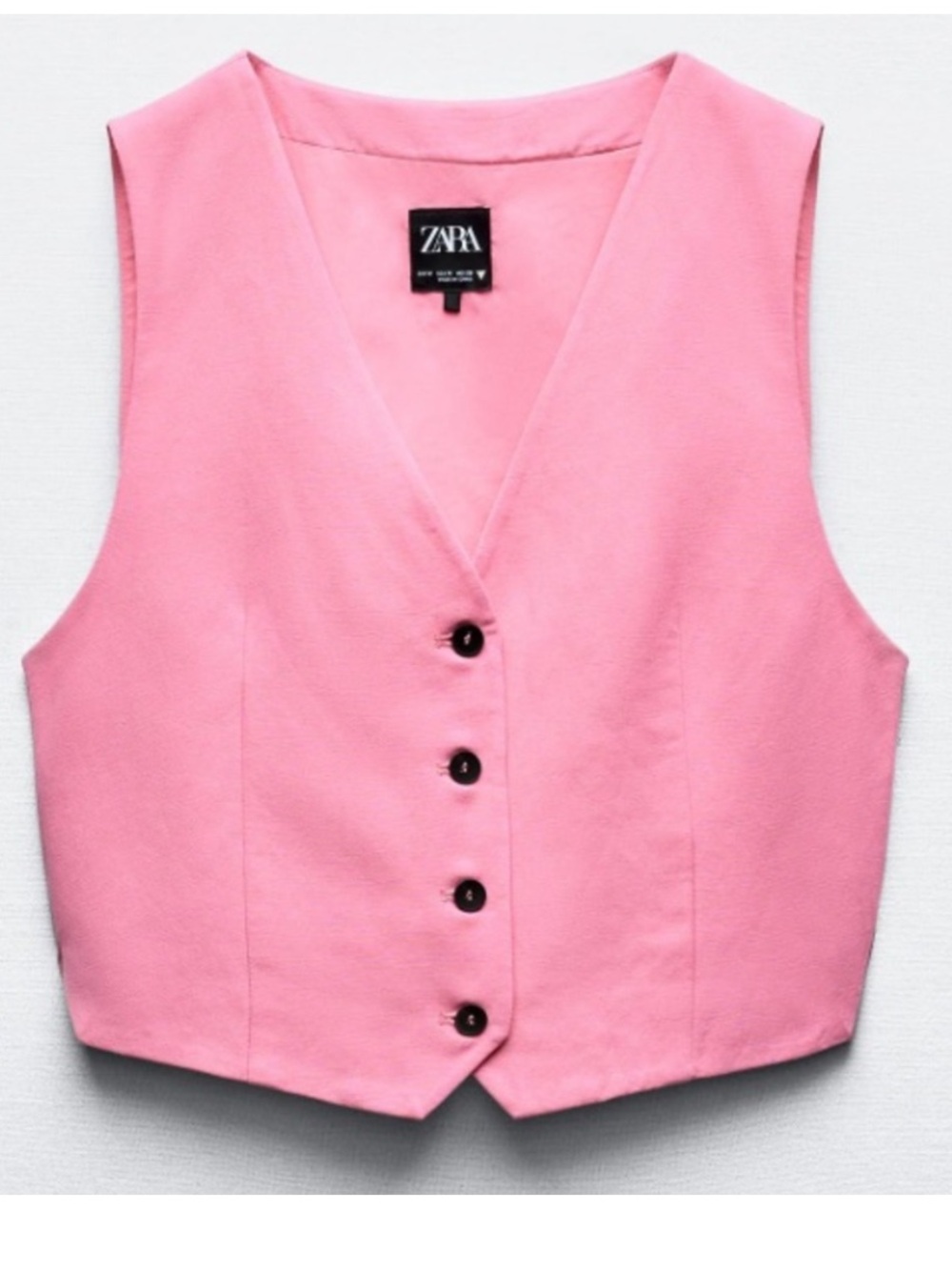 Zara Vibrant Pink Sleeveless Top